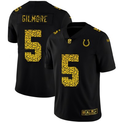 Indianapolis Indianapolis Colts #5 Stephon Gilmore Men's Nike Leopard Print Fashion Vapor Limited NFL Jersey Black Men's